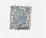 GB SG 118 Q/VICTORIA 1sh BLUE PLATE 1 FACE FREE PERFIN CAT VALUE £225+