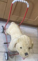 Mulholland & Bailie Vintage Ride On Push Along Labrador On Wheels Rare Feet