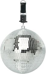 Rotating GLITTER BALL 200mm 8 Inch Mirror Ball Lightweight Silver with Motor
