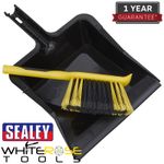 Sealey Dustpan & Brush Set Bulldozer Yard Cleaning Clean Industrial