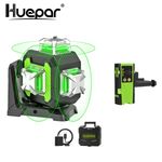 Huepar 12 Line Green Self-leveling Laser Level Metal Laser Window+Laser Receiver