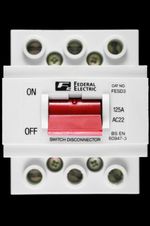 FEDERAL 125 AMP TRIPLE POLE MAIN SWITCH DISCONNECTOR AC22 FESD3