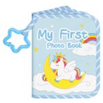 Lanpn Baby Photo Album Holds 17 6x4 Pictures, My 6 x 4 cm, Unicorn - Blue