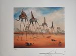 Salvador Dali Hand Signed Lithograph - Elephants Giraffe