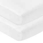 Pack of 2  Next To Me Crib Fitted Sheet Bedside Crib, Cotton Jersey, 50cm x 85cm
