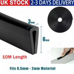 10M Car Door Boot Edge Protector Strip Trim U Shape Guard Seal Rubber Black UK