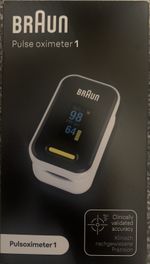 Braun Pulse Oximeter 1 Heart Rate Blood Oxygen Saturation Finger PR Monitor