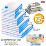 Vacuum Storage Bags Space Saver Clothes Bedding Duvet Compression UK