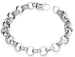 Sterling Silver Men's Heavy Belcher Bracelet - 11mm Wide - 8.5 inch
