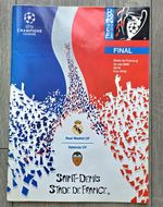 2000 Champions League Final REAL MADRID v VALENCIA *Exc Cond Football Programme*
