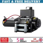 ELECTRIC WINCH 3000LB 12v STEEL ROPE BLACK WIRELESS & wire remote