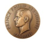 1952 PRINCE PHILIP ROYAL SOCIETY OF ARTS 57mm MEDAL - CASED