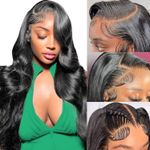 13x4 Body Wave Lace Front Wig Human Hair Pre Plucked with Baby Hair 180% Density