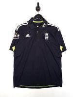 Adidas England Cricket Brit Insurance Shirt Size Large Men's Black Short Sleeve