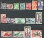 India 1949-52 3p-15r SG 309-324 used (cat. £50) 10r is SG 323