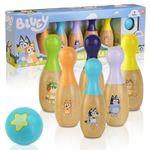 Bluey Wooden Classic Skittles,7Piece Colorful Set FSC Certified Sustainable Wood