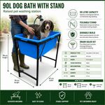 Dog Bath Pet Bath Grooming Table 90L Various Colours Multi Options