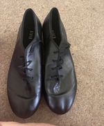 Bloch Black Leather Lace-Up Tap Dance Shoes Bloch size 10.5 Low Heel 