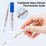Mercury Free Armpit Thermometer Scale - Traditional Glass Clinical Accuracy Kids