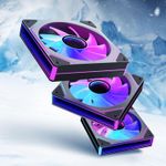 GSCOLER 120mm ARGB PC Case Fans 3 Pack PWM Daisy Chain Black