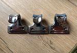 Window Catch, Polished Chrome Silver Metal, Wall Mounted, Casement, 3 Pack