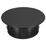 3" (75mm) OD Stainless Steel Tee Cap Round Metal Dryer Vent Cover, Black