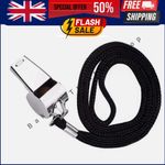 2pc METAL REFEREE WHISTLE WITH KEY RING SPORTS PE SCHOOL FOOTBALL RUGBY OUTDOOR