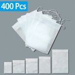 100Pcs Empty Tea Bags Muslin Drawstring Bath Herbs Filter Making Spice