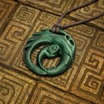Tomb Raider Inspired Green Necklace Pendant Gaming Film Replica Prop