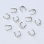 100pcs Stainless Steel Pendant Pinch Bail Clasps Clip Connector Jewelry Findings