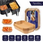 100x Air Fryer Paper Liners RECTANGLE PREMIUM Quality Disposable Non-stick Liner