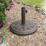 Cast Iron Round Umbrella Parasol Base Stand Patio Outdoor Garden Heavy Duty 9kg