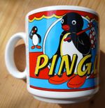 Vintage 1992 Pingu Mug Rare Collectible. Made in England . Very good condition 
