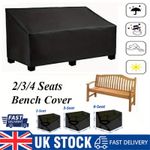 Heavy Duty Waterproof Outdoor Garden Bench Seat Cover For Furniture 2/3/4 Seater