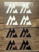 4 x Montirex Transfers 4cm X 3.3cm Sports Logos Iron On Black  White Silver