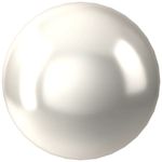 Swarovski Pearls Round No Hole Crystal White (5809)