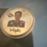 1 Valentino Rossi Moto Gp World Champion Printed Signature  silver  Plated Coin
