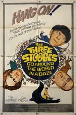 THREE STOOGES GO AROUND THE WORLD IN A DAZE Original One Sheet Movie Poster MINT