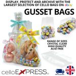 Clear Cello Gusset Bags Party Bags Favour Crafts Sweets Treats Gifts Cellophane
