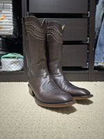 Lucchese Devin 10.5D Made In USA Boots Chocolate Brown Ranch Hand Calf