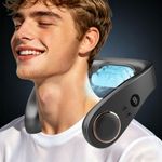 Kouric Neck Fan with Cooling Plate,Quiet 35dB,Max 24H Fan, Black 
