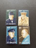 St Vincent Postage Stamp Set MNH 1974 Sir Winston Churchill