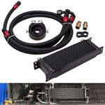 Universal Oil Cooler 13 Row AN10 Oil Cooler Kit w/ Filter Adapter & Hoses Black