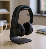Black Desktop Headphone Stand Holder, Universal Compatible Headphone Stand