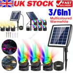 Solar Powered Pond Lights 3in1 6in1 LED Submersible Fountain Underwater Lights