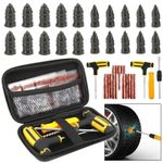 Tyre Puncture Repair Kit Tubeless Car Motorcycle Van Tyre Plug Tool Set Case