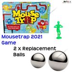 MOUSE TRAP Ball - 2x Replacement Metal Steel Ballbearing +BAG Hasbro Game