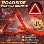 Large Reflective Car Warning Triangle Breakdown Hazard Road EU Emergency