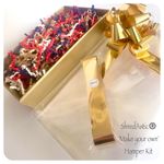 ShredAstic®️ Royal ‘Make Your Own Hamper kit’  Tray Cellophane Bow Shred Paper