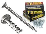 Twister Screws Premium Double-Threaded WoodScrews Self Drilling/Countersinking
